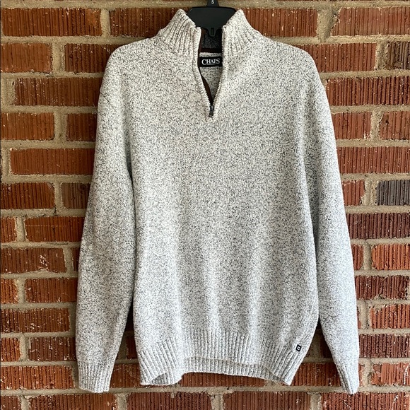 Chaps Other - Chaps Thick Knit Cotton Quarter Zip Sweater